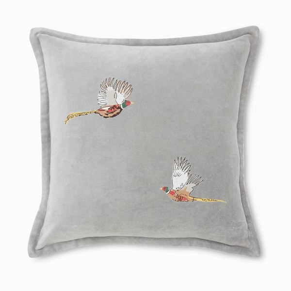 Pheasant Cushion - Blue Mist